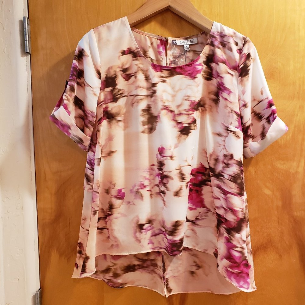 Jennifer Lopez Rose Bouqut Riviera Chic Blouse